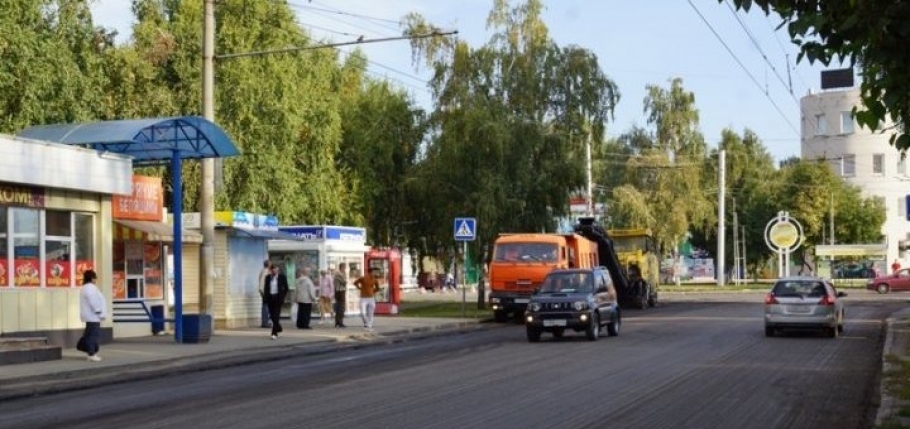 В Барнауле начали ремонт дороги на улице Георгиева