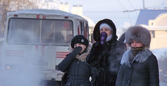 Часть автобусов в Барнауле не вышла на линию из-за мороза