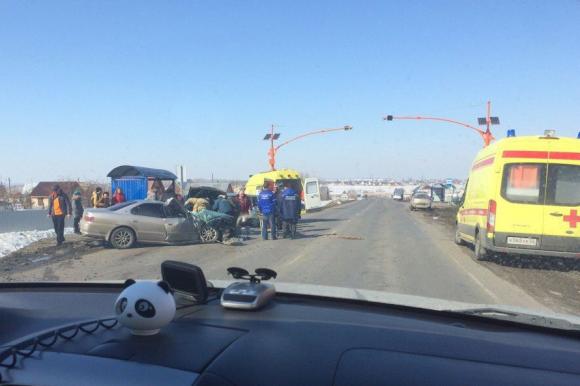 На Гоньбинском тракте столкнулись 4 автомобиля