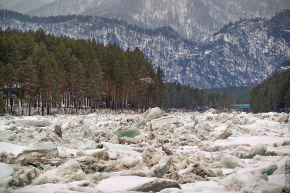 Мегатонны льда: как сейчас выглядит Катунь в Горном Алтае (фото и видео)