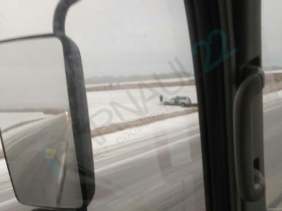 Снегопад стал причиной аварий на трассе Р-256
