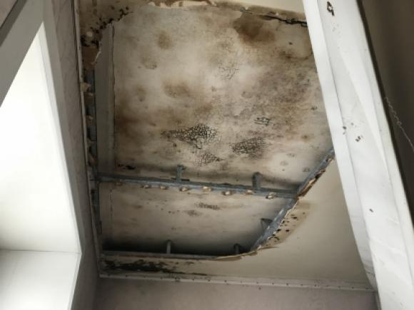 В Бийске обрушился потолок в доме, жильцы которого давно жаловались на протекающую кровлю