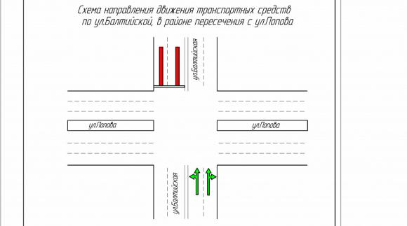 С 15 августа в тестовом режиме будет изменена схема движения на двух перекрестках в Барнауле