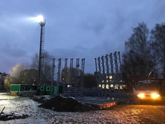 В Барнауле полным ходом идет строительство современного скалодрома (фото)