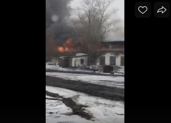В Бурлинском районе сгорела техника в совхозе