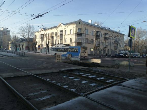Перекрытие Матросова - Ленина для общественного транспорта продлили ещё на один день