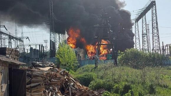 На станции Смазнево произошло возгорание трансформатора