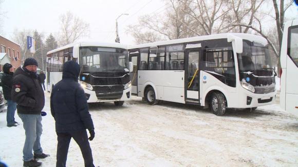 Алтайский край получил первые 7 автобусов, купленные за счёт специального казначейского кредита