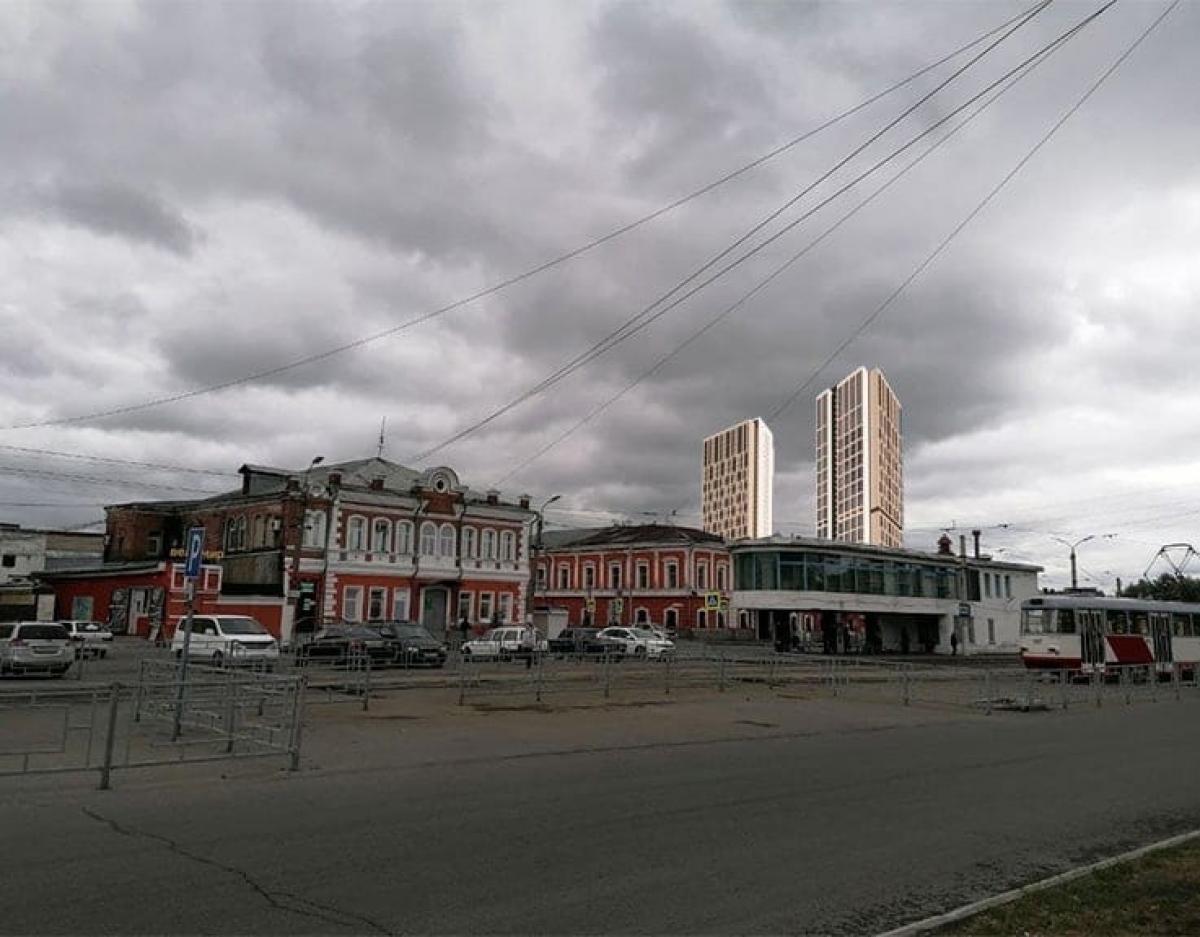 Высотки на речном вокзале Барнаул